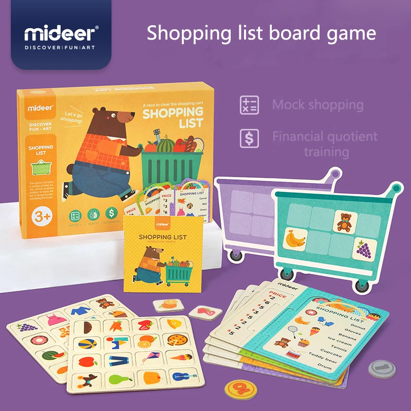 MiDeer juguetes educativos bebés, juego de mesa con lista de compras, simulación de supermercado, operación de memoria, 3Y +, juego de para niños|Juguetes de matemáticas| - AliExpress