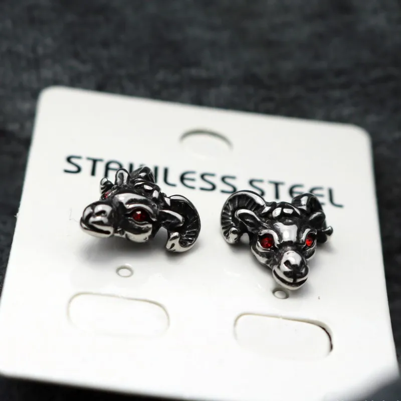 Серьги из титановой стали с одной головкой для мужчин модные аксессуары в стиле