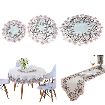 

Retro Embroidery Table Cloth Placemat Table Cover for Kitchen Dinning Tabletop Decoration