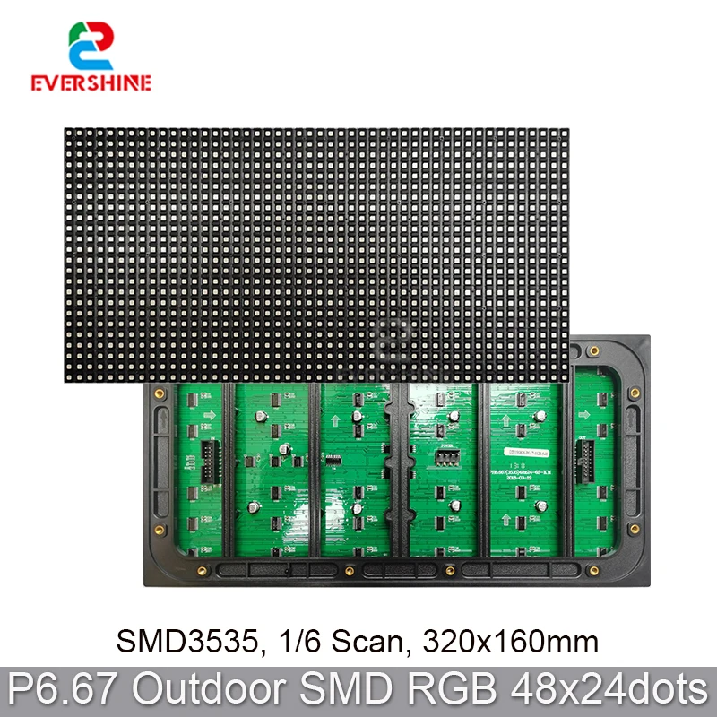 Módulo de pantalla LED para exteriores de 320x160mm P6.67mm, Panel de pantalla LED para exteriores de 48x24 puntos, Panel de señal LED de alto brillo