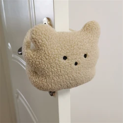 Porte à main Anti pincement en cachemire pour enfants, Style coréen Ins, porte d'arrêt, carte de porte de chambre de bébé, poignée de porte décorative suspendue 