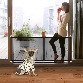 

Pet Dog Fence Gate Portable Safe Guard Isolation Net Dog Magic Enclosure For Protection Dogs Cat Baby Safety Fence Dog Supplies