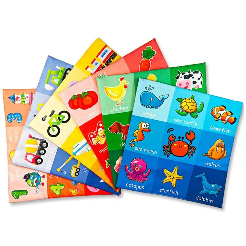 

Baby Cloth Book Jiugongge Newspaper Cloth Book Early Education Sound Paper Tearing Rotten 0-3 Years Old Infant Educational Kids