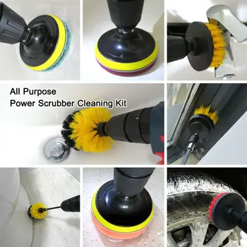 

Drill Cleaning Brush Attachment Scrubber Scouring 6pcs/Set Cleaning Brush