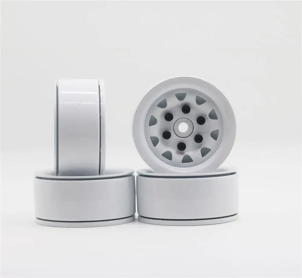 

4Pcs Aluminum Alloy 1.9 Beadlock Wheels Rims for 1/10 RC Crawler Axial SCX10 SCX10 II 90046 Traxxas TRX4 D90