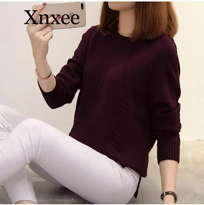 New 2020 Autumn Winter Pullover Sweater Women O-neck Long Sleeve Knitted Sweater Female Army Green Purple Jumper Ladies wool New 2020 Autumn Winter Pullover Sweater Women O-neck Long Sleeve Knitted Sweater Female Army Green Purple Jumper Ladies wool