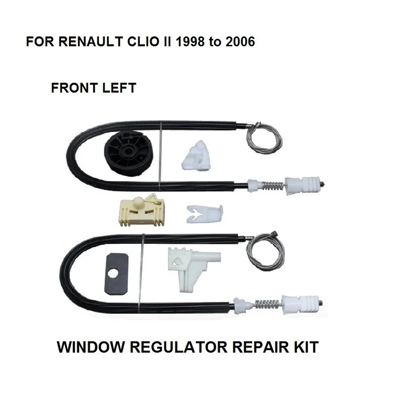

1998-2016 WINDOW REGULATOR COMPLETE CLIP SET RENAULT CLIO II WINDOW REGULATOR REPAIR KIT FRONT-LEFT 2/3 DOOR