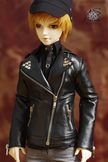 1/4 1/3 BJD кукла панк кожаная куртка мотоциклетная куртка одежда аксессуары для BJD/SD, не включает в себя куклы, обувь, парик и другие E2613