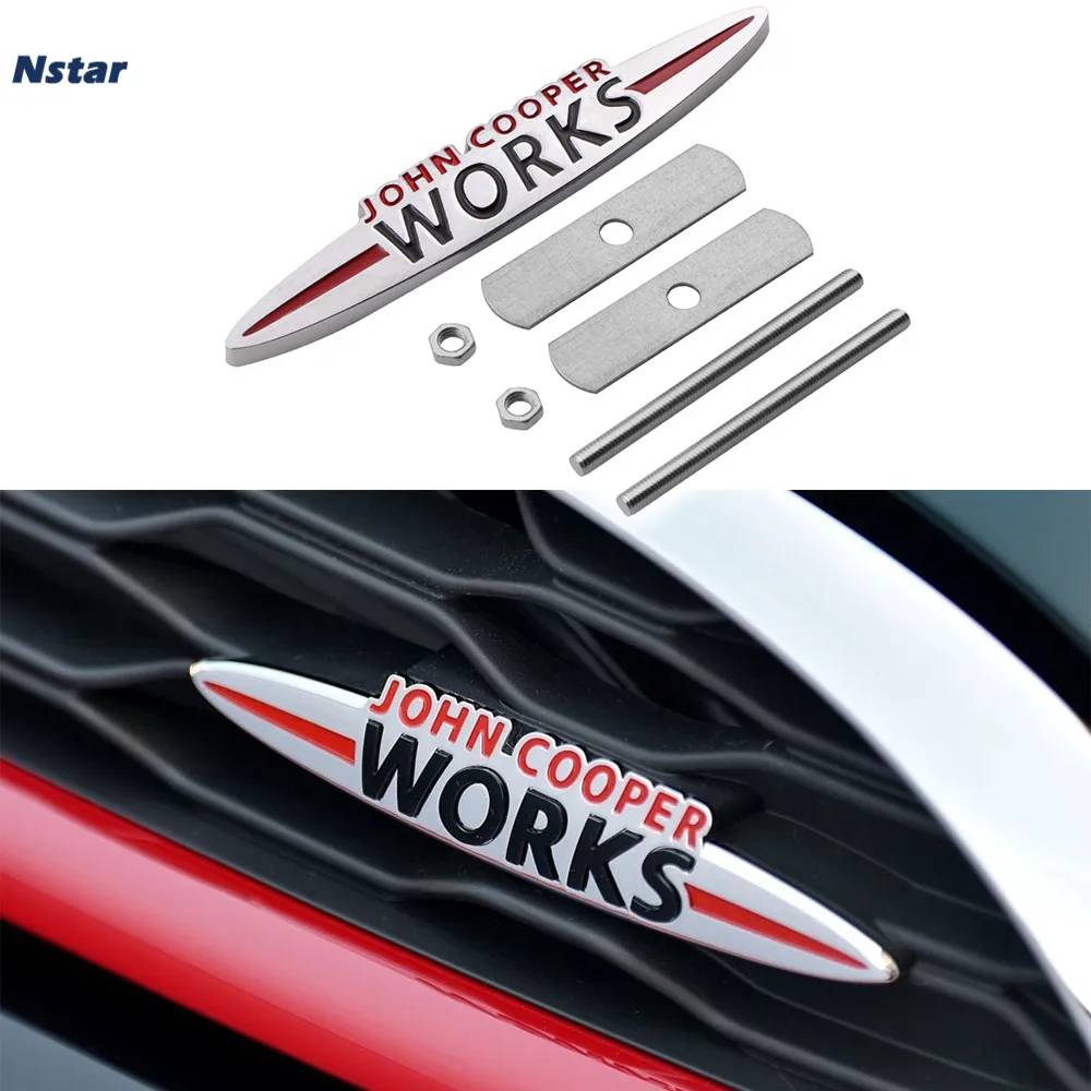 

Nstar 1pc Works Alloy Emblem Car Front Grille Grill Badge Auto Trunk Boot Tail Sticker For Clubman Countryman 017