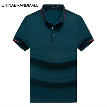 

Men Plus Fat Plus Size Business Leisure Lapel Short Sleeve T Shirt Male Fat Man Top