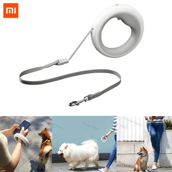 

Xiaomi MOESTAR Retractable Dog Leash Ring Led lighting Flexible Pet collar Dog Puppy Traction Rope Belt Length 2.6M Smart Remote