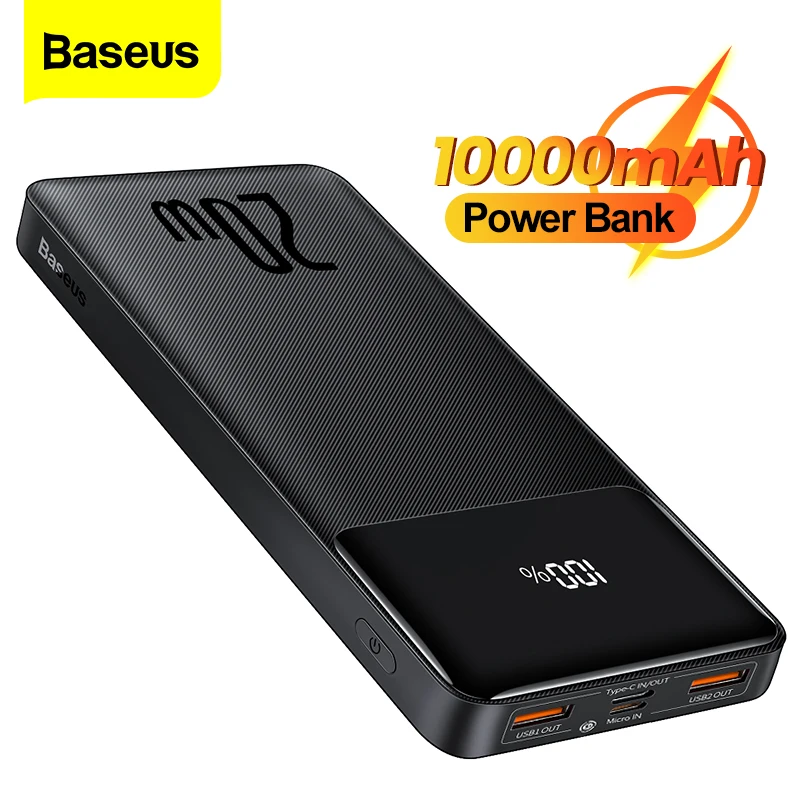 

Baseus Power Bank 10000mAh External Battery 10000 mAh Powerbank PD 20W Charging Portable Charger For iPhone Xiaomi mi Poverbank