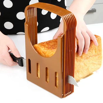 

Practical Bread Cutter Bread Slicer Foldable Loaf Cutter Rack Cutting Guide Slicing Tool Kitchen Accessories Cutter Loaf