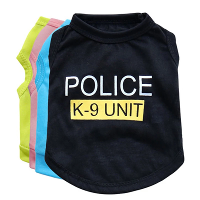 Полицейский K-9# жилет для собак, костюм для домашних животных, футболка из полиэстера для маленьких и средних собак, XS-L