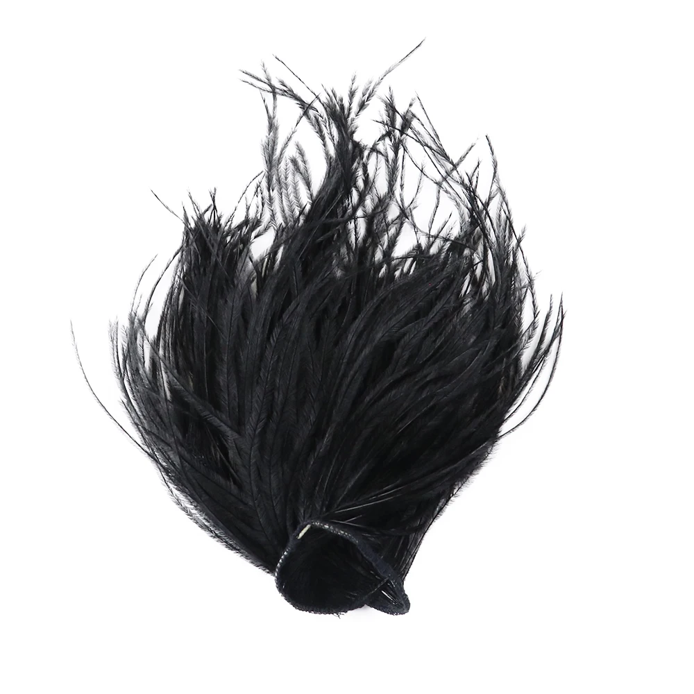 Black Feather Fur Sewing Trim