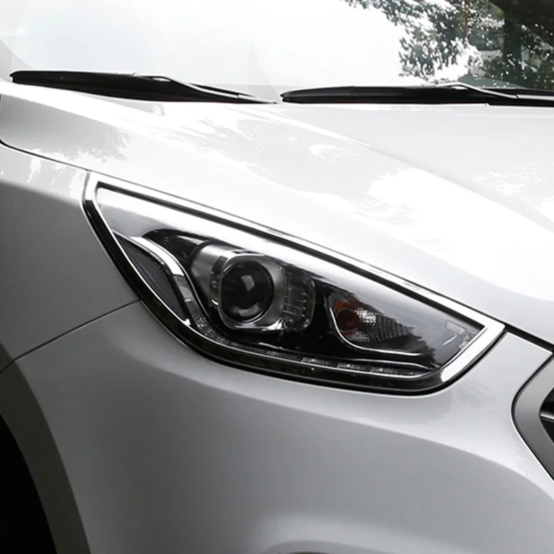 Для hyundai Tucson IX35 внешний ABS хромированный передний светильник, налобный светильник, аксессуары для автомобиля