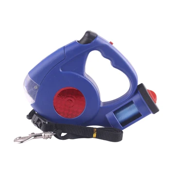 

LED Light flashlight and bag Retractable Dog Leash with Waste Bag Dispenser
