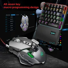 HXSJ V200+ J800 клавиатура мышь набор 35 клавиш мини USB Проводная клавиатура+ мышь подарок