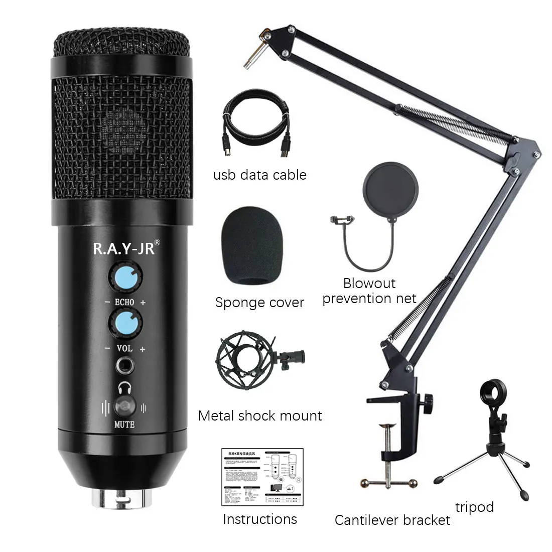 BM858 USB Computer Microphone Studio Professional