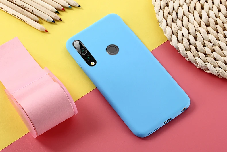 TRISEOLY для huawei P Smart Z чехол простой сплошной цвет мягкий силиконовый задняя крышка для huawei Y9 Prime защитный бампер для телефона