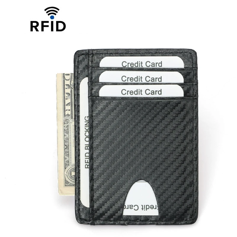 

Small Thin Credit Card Holder Fashion Anti Rfid Men Wallets For Unisex Protector Case Antitheft Rfid Blocking Coin Purse New
