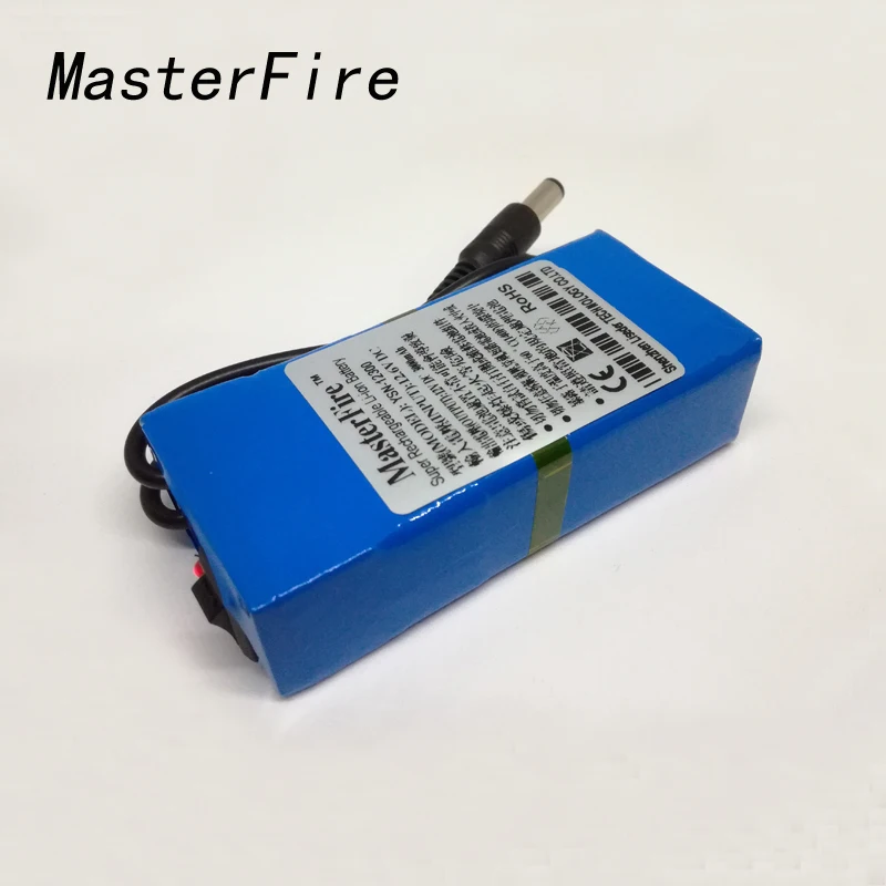 MasterFire Портативный 12V 3000mah литий-ионный Супер перезаряжаемый аккумулятор с вилкой+ зарядное устройство для передатчика CCTV камеры YSN-12300