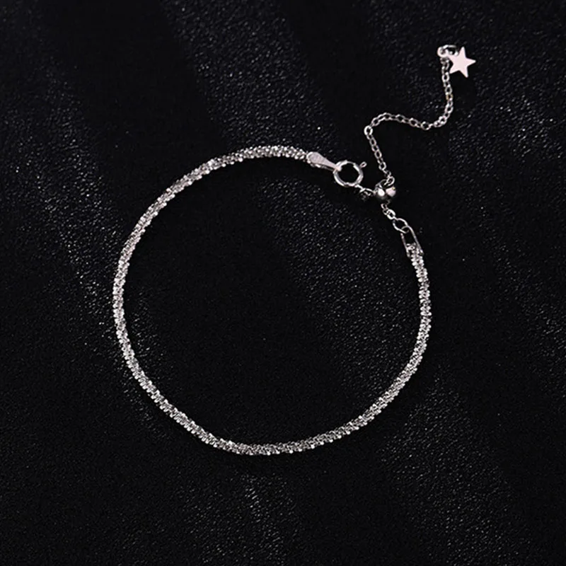 Personality Simple Star Moon Bead Chain Bracelet For Women Fashion Elegant Silver Color Charm Bracelet Female Party Jewelry Gift - Image 4