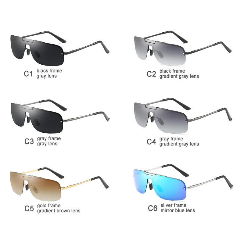 BM брендовые поляризационные солнцезащитные очки без оправы, мужские HD очки для вождения, мужские очки UV400, зеркальные винтажные очки oculos de sol masculino