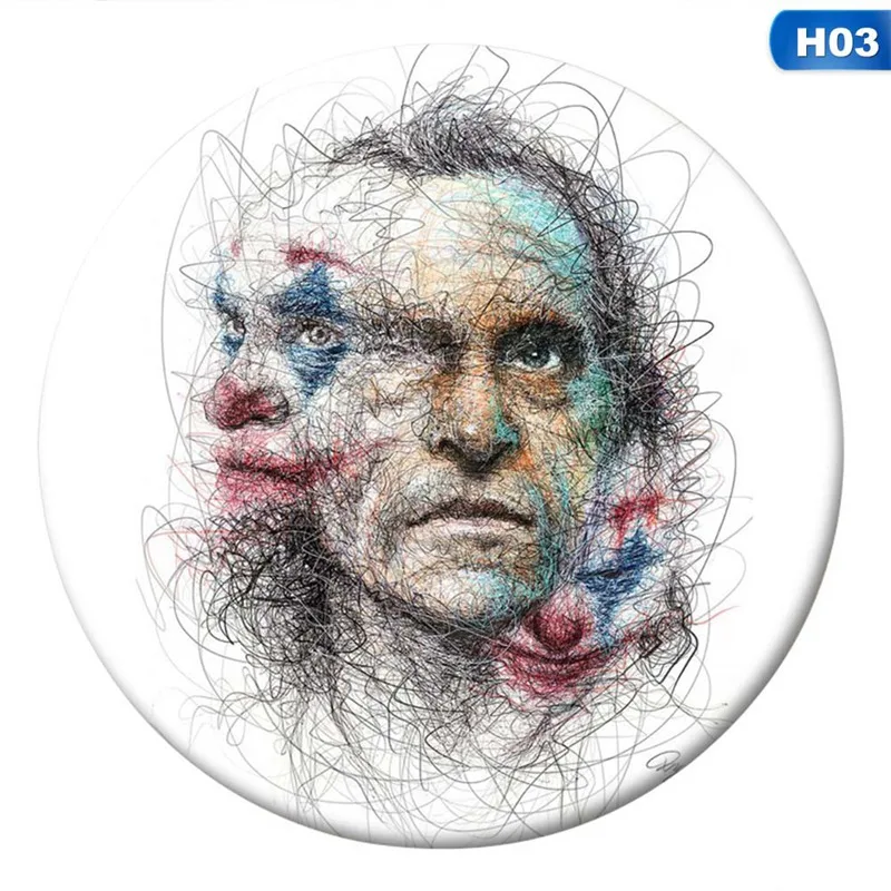 1 дюйм DC комиксов фильм супергерой, Джокер Merch булавки кнопки броши значки Pinback Бэтмен аксессуары для фанатов - Окраска металла: 3