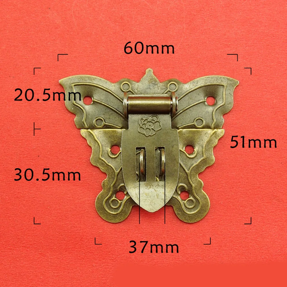 

With Screws Lock Catch Iron Jewelry Set Butterfly Metal Buckle For Wooden Box Kit