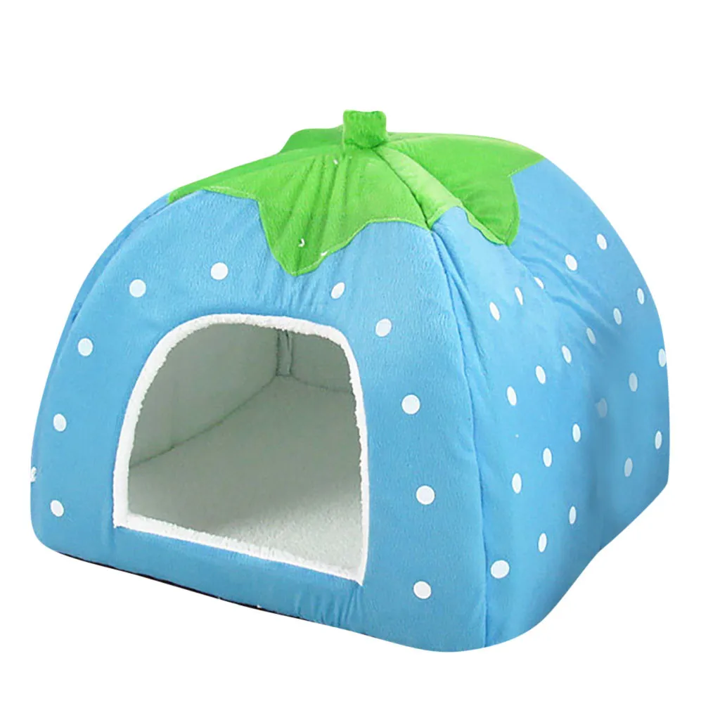 Soft Strawberry Pet Dog Cat House Comfortable Kennel Doggy Bed Foldable Fashion Cushion Basket Cute Animal Cave Pet Products * Soft Strawberry Pet Dog Cat House Comfortable Kennel Doggy Bed Foldable Fashion Cushion Basket Cute Animal Cave Pet Products *