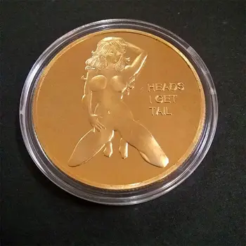 

Sexy Woman Coin Get Tails Head! Adult Challenge Lucky Girl Commemorative Coins C