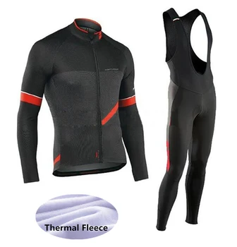 

2020 Pro Team NW Winter Thermal Fleece Cycling Clothes Men Northwave Jersey Suit Outdoor Riding Bike MTB Clothing Bib Pants Set