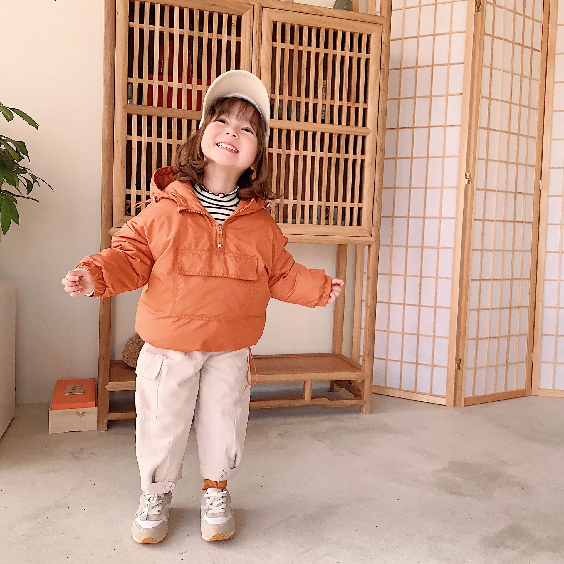 new arrival girls boys thicken coat winter full sleeve fashion kids girls jacket 1-6 years