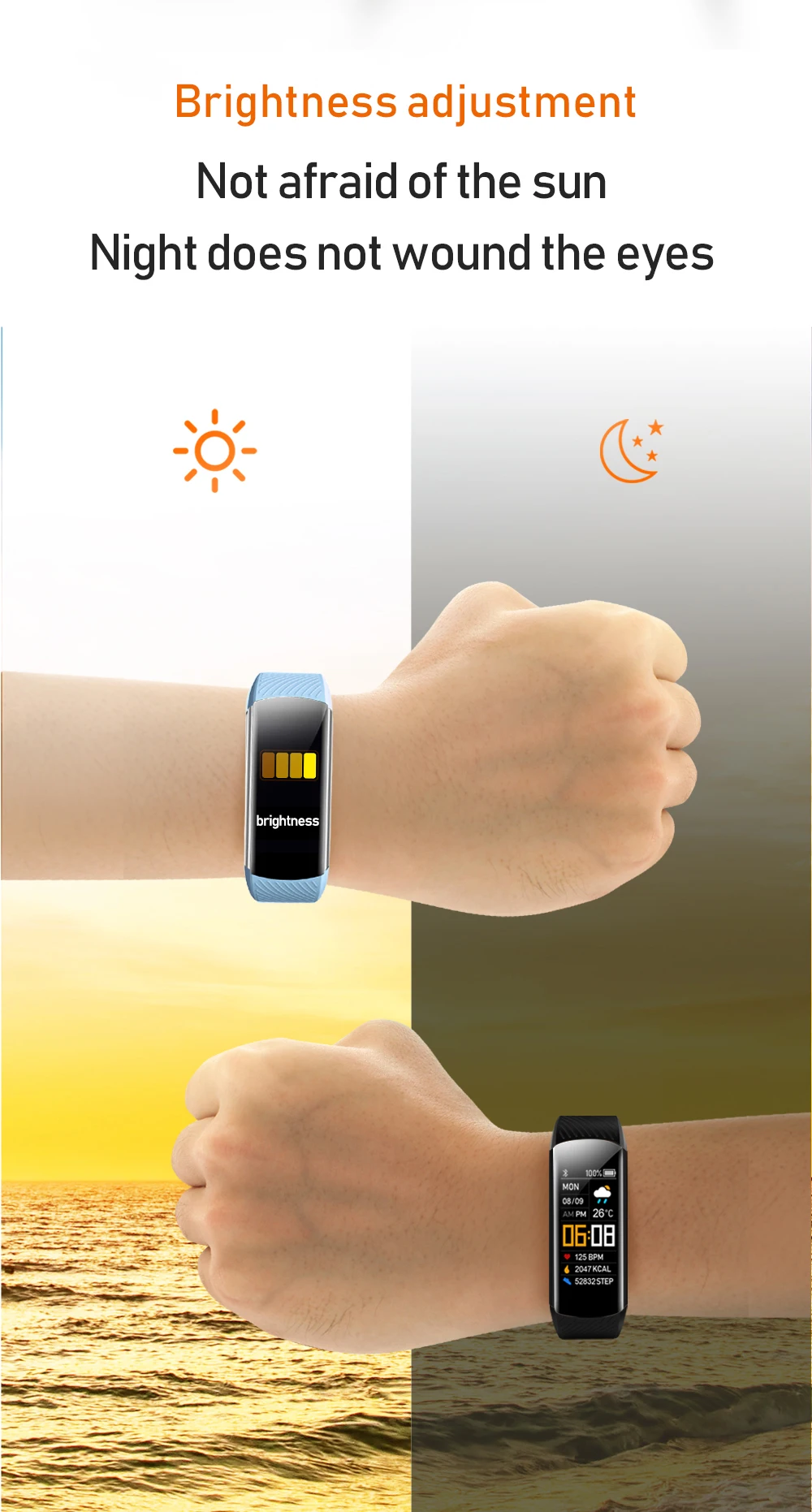 2021 Fitness Bracelet Blood Pressure Measurement Pedometer Smart Band Hear Rate Monitor Waterproof Health Fitness Tracker Watch