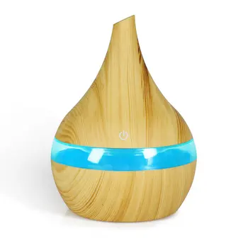 

Usb Wood Grain Aromatherapy Machine 300Ml Humidifier Night Light Mini Aromatherapy Atomizer Large Capacity Home