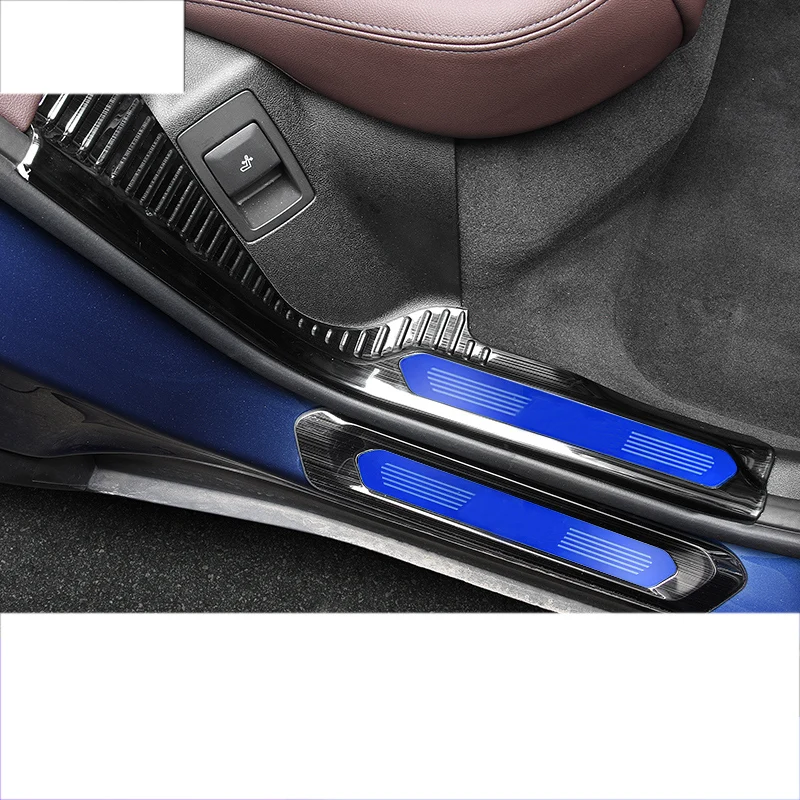 

Lsrtw2017 for Bmw X3 G01 Car Door Sill Threshold Anti-scratch Protector Decorative Interior Accessories 2018 2019 2020