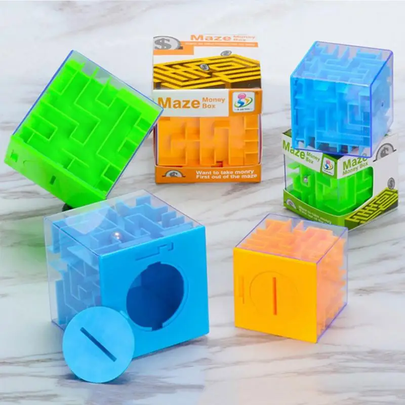 

3D Money Case Maze Coin Box Puzzle Saving Piggy Bank Brain Storm Game Toy Gift Educational Novelty Toys Xmas Gifts For Children