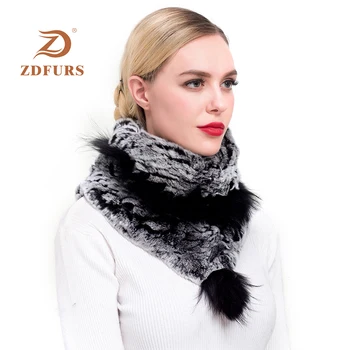 

ZDFURS* 2019 new Women Real Rex Rabbit Fur Scarf fox fur trim Capes Winter Warm Triangle Wraps Handmade Neckerchiefs Fluffy Soft