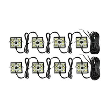 

8 Pcs Flashlight White Universal Truck Bed/Rear Box Lighting Light 48 LED for Ford Ranger All Pickup Truck Type