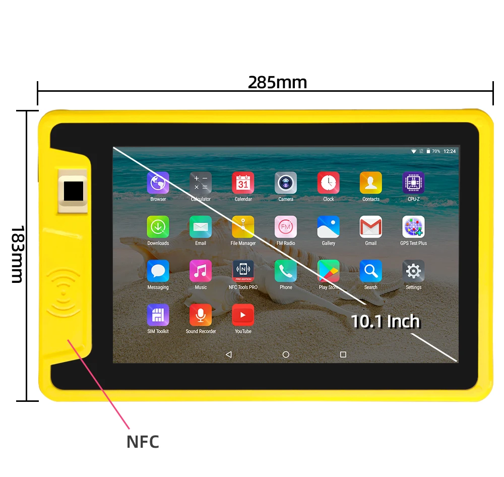 Оригинальный планшет на Android 7,0, 2 Гб ОЗУ, IP68, водонепроницаемый, ударопрочный, тонкий, 10,1 дюймов, четырехъядерный процессор MTK6735, OTG, 4G, LTE, gps, WiFi