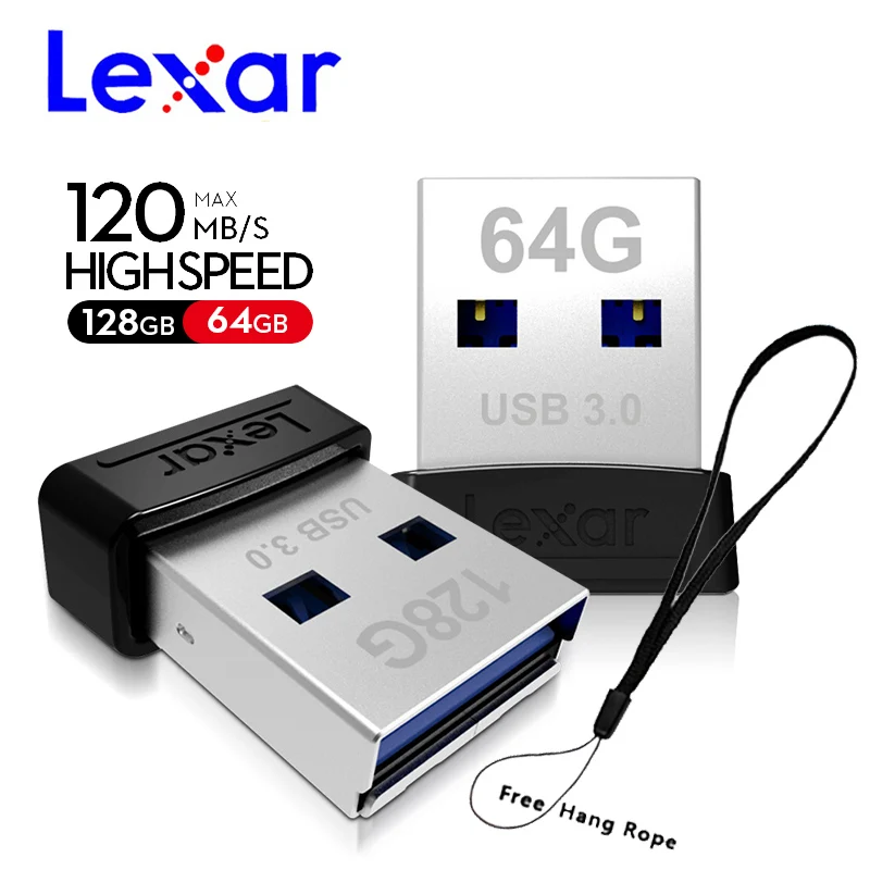 Оригинальный USB флеш накопитель Lexar S47 3 1 дюйма 128 ГБ максимальная скорость чтения