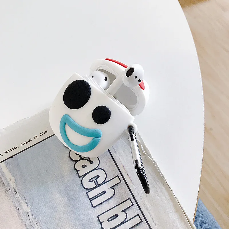 3D Забавный мультяшный чехол для AirPod 2 мягкий силиконовый беспроводной Bluetooth чехол для наушников s для Apple Airpods чехол милый чехол Funda