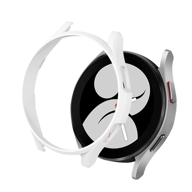 PC Matte Watch Cover for Samsung Galaxy Watch 4 40MM 44MM Watch 4 Classic 42mm 46mm Case All-Around Protective Bumper Shell White