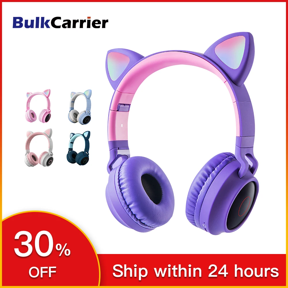 Bluetooth наушники Kitty, милые наушники для девочек, беспроводные наушники с микрофоном, подарки на день рождения, наушники с кошачьими ушками, BlueTooth Headest|Наушники и гарнитуры| | АлиЭкспресс
