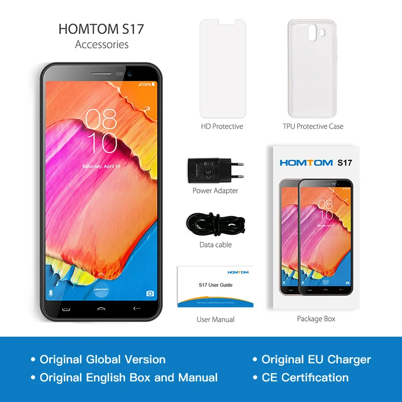 HOMTOM S17 2 Гб ОЗУ 16 ПЗУ мобильный телефон Android 8 1 mt6850 четырехъядерный 5 &quot18:9 полный