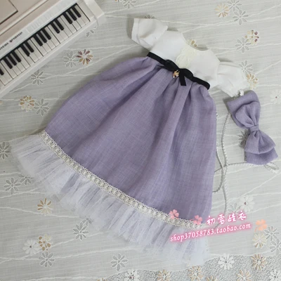 H 1/6 1/4 1/3 BJD аксессуары для одежды Кукольное платье+ заколка для волос для BJD/SD yosd MSD SD13, не включая куклу, обувь, парик и другие E2519 - Цвет: H