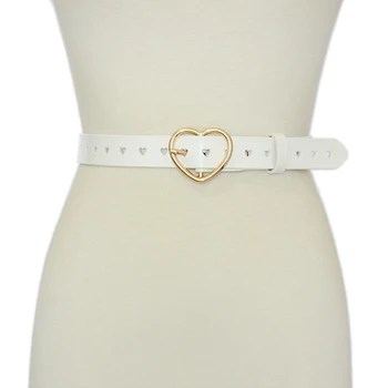 

Real Leather Belt Ladies Fashion Love Buckle Belts 4.0CM Wide Top Layer Wistband For Women Wedding Party Dress Bg-1636