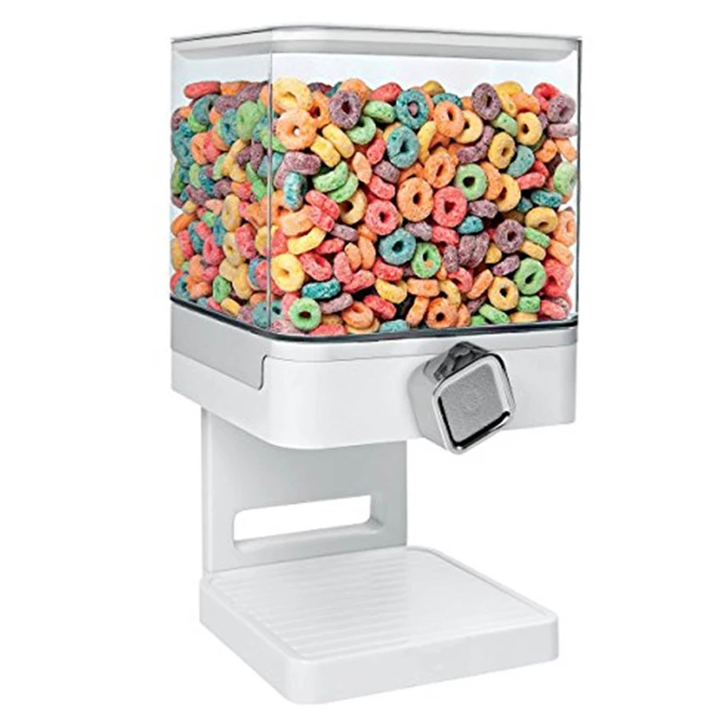 1PCS 7.4L Double Cereal Dispenser Machine Tank Kitchen Storage Box Grain Food Grain Cans Container Multi-grain Barrel Household