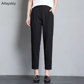 

Pants Women Summer Korean Style New Loose Leisure All-match Womens Ankle-Length Harem Trousers Female Daily Comfortable Trendy